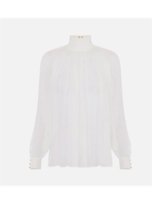 BLUSA IN VOILE ELISABETTA FRANCHI | CA13457E2360 Avorio